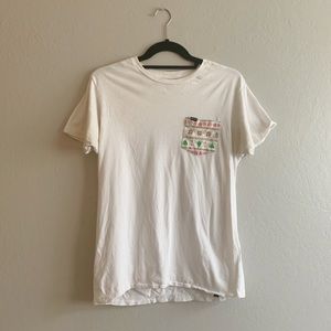 Hurley T Shirt with Christmas Patterned Pocket